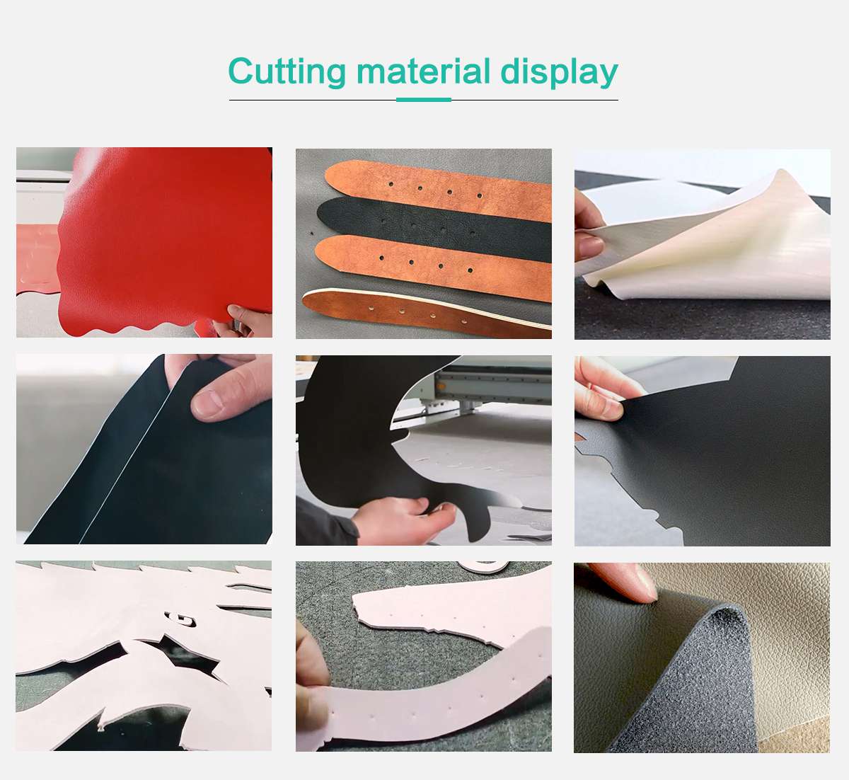 Cutting materials display