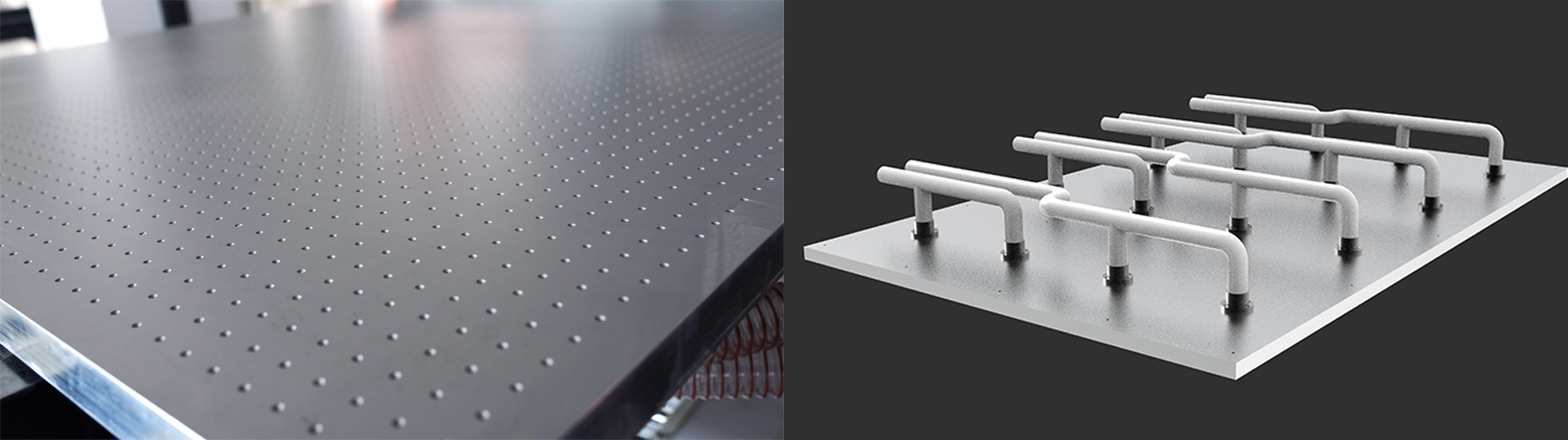 Partitioned vacuum adsorption platform Partitioned vacuum adsorption platform